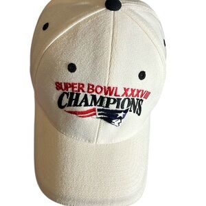 NEW ENGLAND PATRIOTS Super Bowl XXXVIII champions white baseball hat